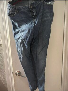Cato Bootcut Jeans 18W Stretch Flap Pocket Y2K Western Boho Medium Wash Blue